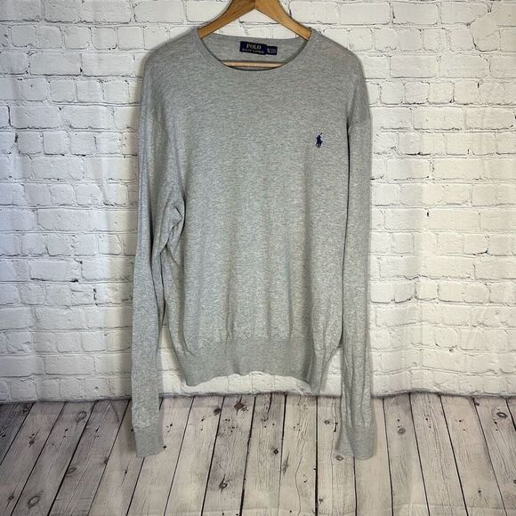 Polo Ralph Lauren Cashmere Blend Mens Gray Crewneck  Sweater size XL - Picture 1 of 6